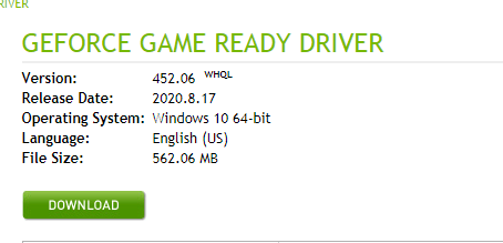 nvidia gtx 960 driver update